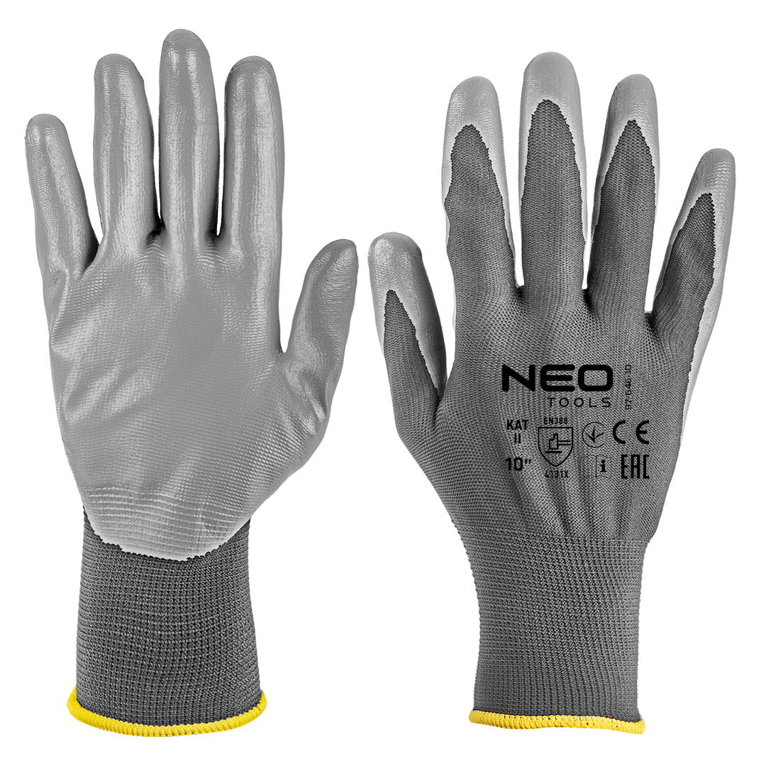 NEO TOOLS Munkakesztyű, poliuretán bevonatú poliészter, 4131X, 10, Rendelési egység: 12db termék fő termékképe