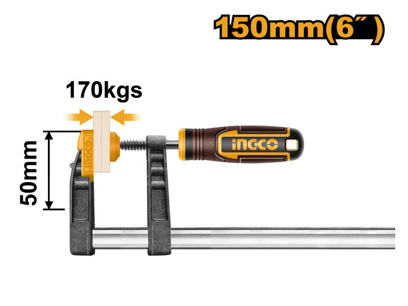 INGCO Gyorscsavarszorító 150 x 50 mm termék fő termékképe