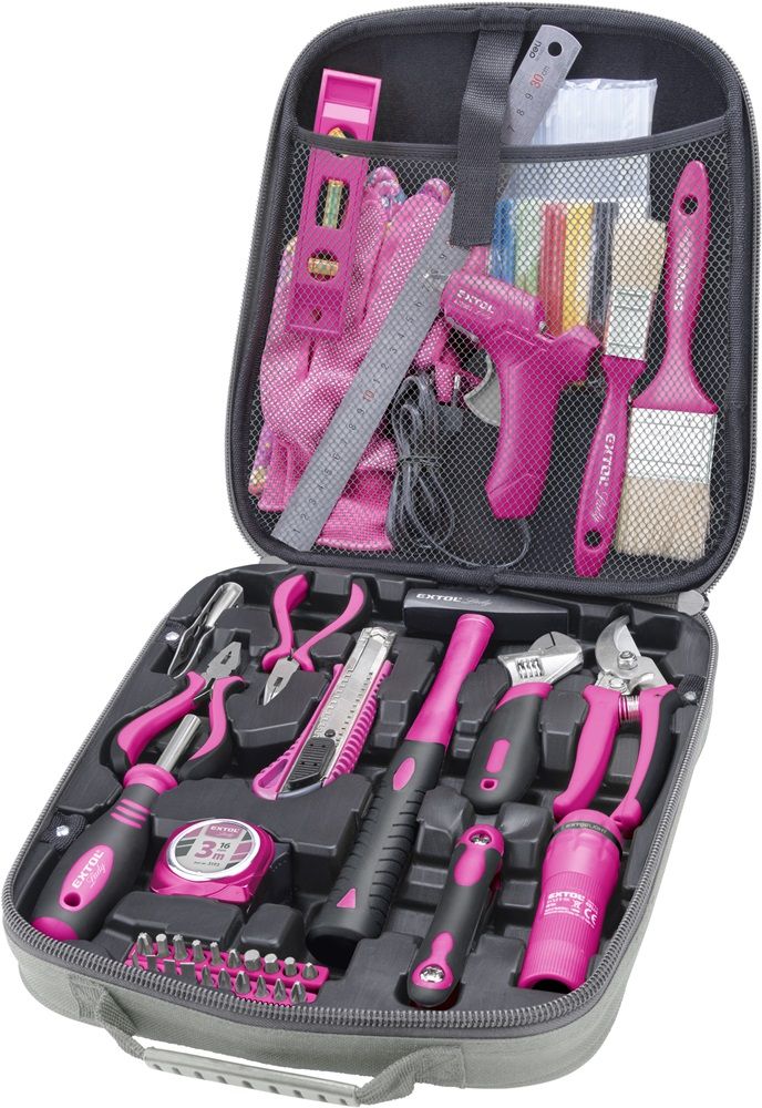 EXTOL Lady szerszámkészlet, 68db rózsaszín termék fő termékképe